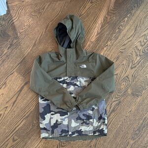 The North Face Olive and Camouflage Anorak